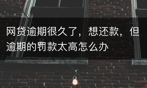 网贷逾期很久了，想还款，但逾期的罚款太高怎么办