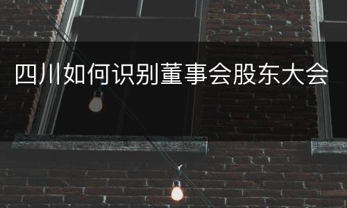 四川如何识别董事会股东大会