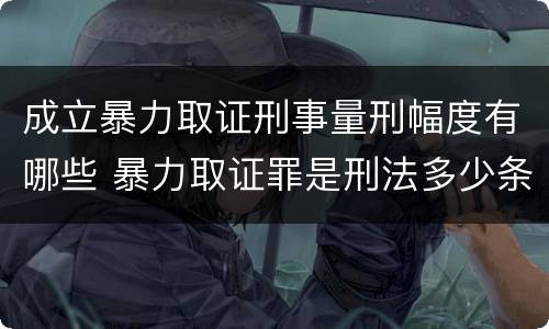 成立暴力取证刑事量刑幅度有哪些 暴力取证罪是刑法多少条