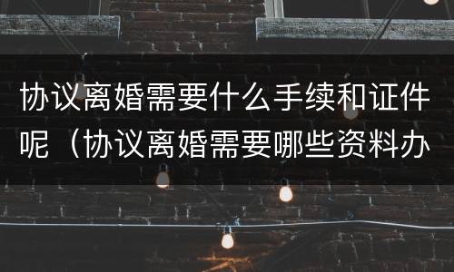 协议离婚需要什么手续和证件呢（协议离婚需要哪些资料办手续）