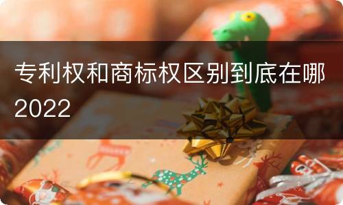 专利权和商标权区别到底在哪2022
