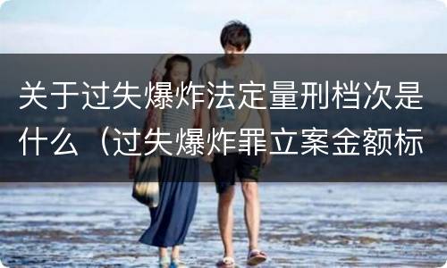 关于过失爆炸法定量刑档次是什么（过失爆炸罪立案金额标准）