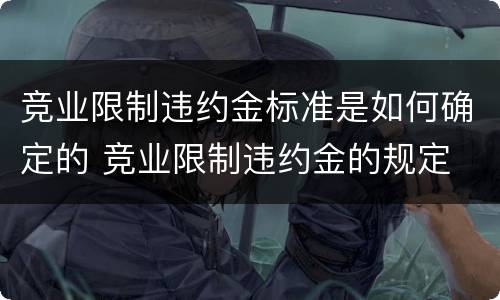 竞业限制违约金标准是如何确定的 竞业限制违约金的规定