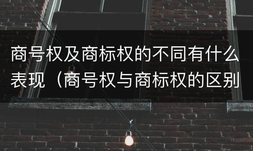 商号权及商标权的不同有什么表现（商号权与商标权的区别）