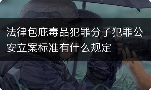 法律包庇毒品犯罪分子犯罪公安立案标准有什么规定