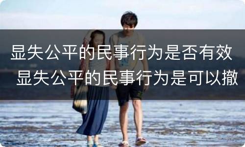 显失公平的民事行为是否有效 显失公平的民事行为是可以撤销的民事行为