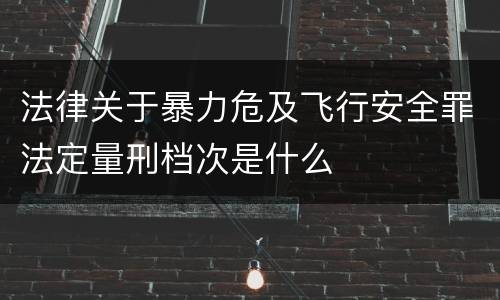 法律关于暴力危及飞行安全罪法定量刑档次是什么