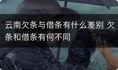 云南欠条与借条有什么差别 欠条和借条有何不同