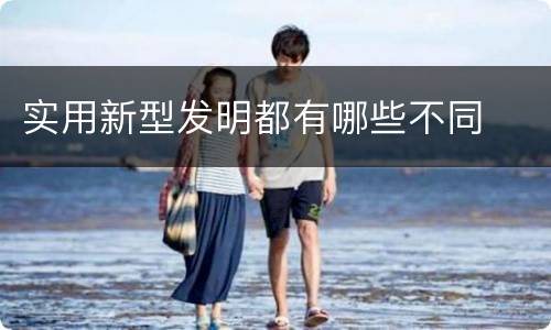 实用新型发明都有哪些不同