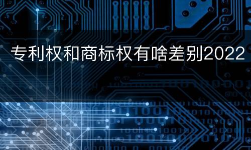 专利权和商标权有啥差别2022