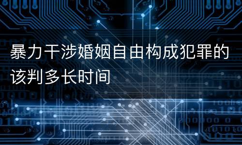 暴力干涉婚姻自由构成犯罪的该判多长时间