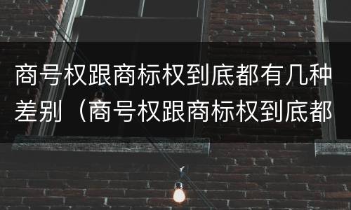 商号权跟商标权到底都有几种差别（商号权跟商标权到底都有几种差别）