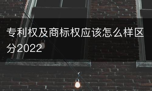 专利权及商标权应该怎么样区分2022