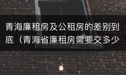 青海廉租房及公租房的差别到底（青海省廉租房需要交多少钱）