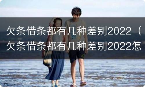 欠条借条都有几种差别2022（欠条借条都有几种差别2022怎么写）