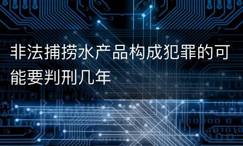 非法捕捞水产品构成犯罪的可能要判刑几年
