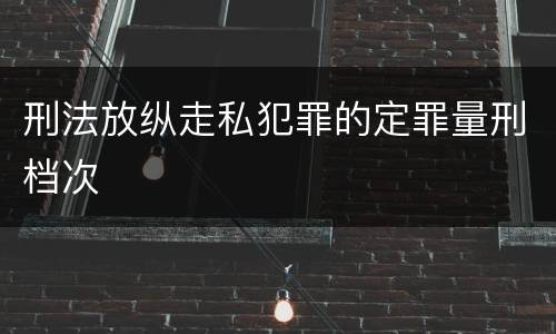刑法放纵走私犯罪的定罪量刑档次