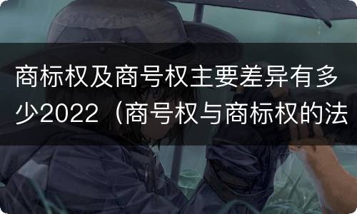 商标权及商号权主要差异有多少2022（商号权与商标权的法律冲突与解决）