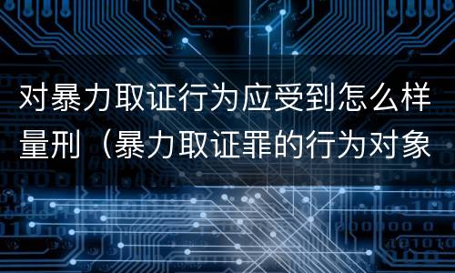 对暴力取证行为应受到怎么样量刑（暴力取证罪的行为对象）