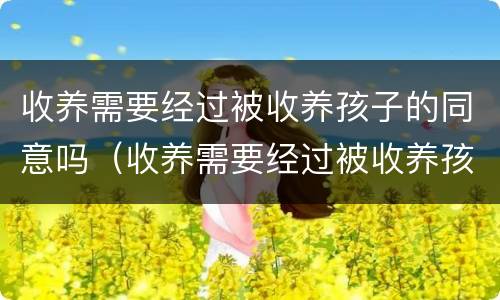 收养需要经过被收养孩子的同意吗（收养需要经过被收养孩子的同意吗怎么办）