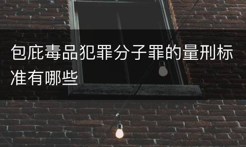 包庇毒品犯罪分子罪的量刑标准有哪些