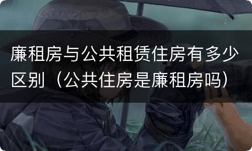 廉租房与公共租赁住房有多少区别（公共住房是廉租房吗）