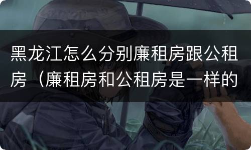 黑龙江怎么分别廉租房跟公租房（廉租房和公租房是一样的吗）