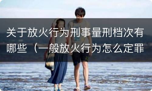 关于放火行为刑事量刑档次有哪些（一般放火行为怎么定罪）