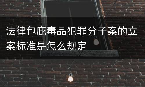 法律包庇毒品犯罪分子案的立案标准是怎么规定