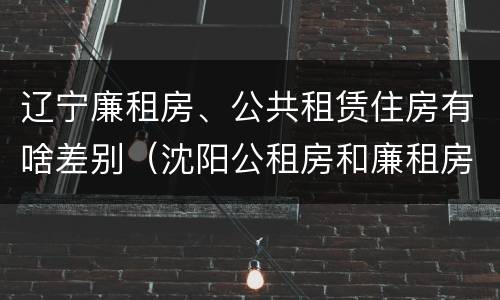 辽宁廉租房、公共租赁住房有啥差别（沈阳公租房和廉租房的区别）
