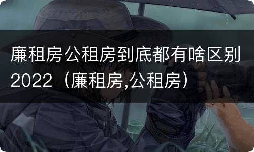 廉租房公租房到底都有啥区别2022（廉租房,公租房）