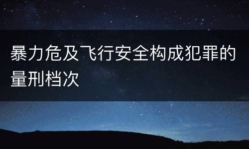 暴力危及飞行安全构成犯罪的量刑档次