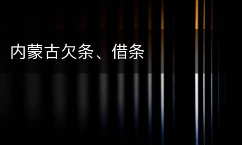 内蒙古欠条、借条