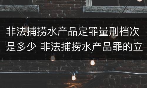 非法捕捞水产品定罪量刑档次是多少 非法捕捞水产品罪的立案标准