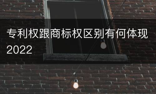 专利权跟商标权区别有何体现2022