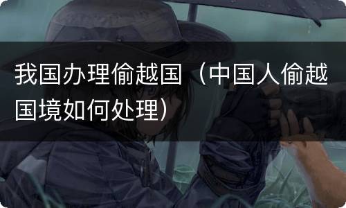 我国办理偷越国（中国人偷越国境如何处理）