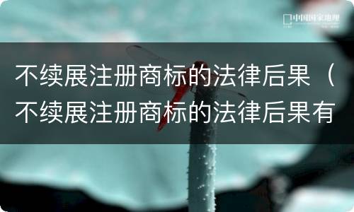 不续展注册商标的法律后果（不续展注册商标的法律后果有哪些）