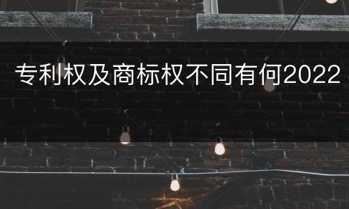 专利权及商标权不同有何2022