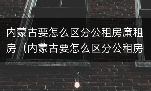 内蒙古要怎么区分公租房廉租房（内蒙古要怎么区分公租房廉租房和商品房）