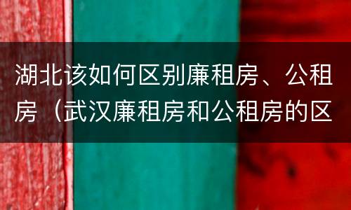 湖北该如何区别廉租房、公租房（武汉廉租房和公租房的区别）