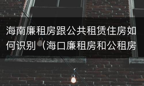 海南廉租房跟公共租赁住房如何识别（海口廉租房和公租房的区别）