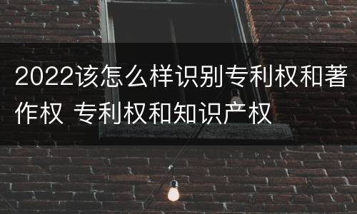 2022该怎么样识别专利权和著作权 专利权和知识产权
