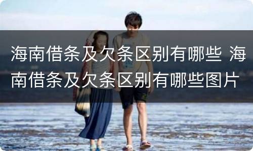 海南借条及欠条区别有哪些 海南借条及欠条区别有哪些图片