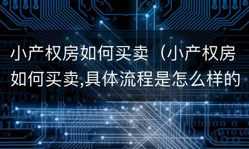 小产权房如何买卖（小产权房如何买卖,具体流程是怎么样的）
