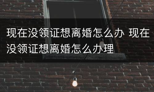 现在没领证想离婚怎么办 现在没领证想离婚怎么办理