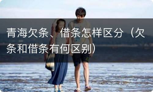 青海欠条、借条怎样区分（欠条和借条有何区别）