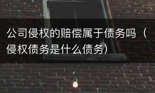 公司侵权的赔偿属于债务吗（侵权债务是什么债务）