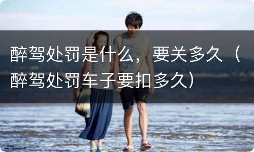 醉驾处罚是什么，要关多久（醉驾处罚车子要扣多久）