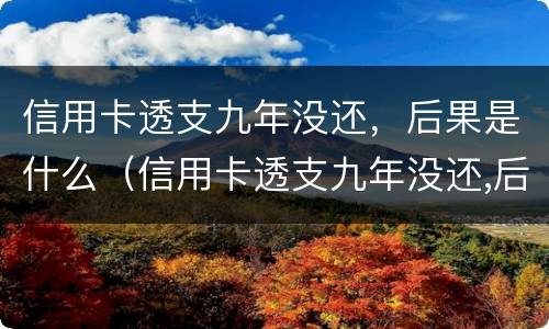 信用卡透支九年没还，后果是什么（信用卡透支九年没还,后果是什么样）