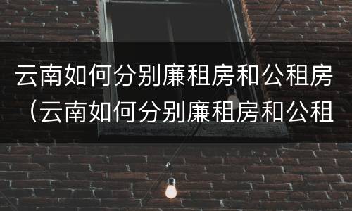 云南如何分别廉租房和公租房（云南如何分别廉租房和公租房呢）